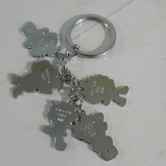 2008 Beijing Olympics Keychain With 5 Fuwa Mascot Charms New - Picture 6 of 8